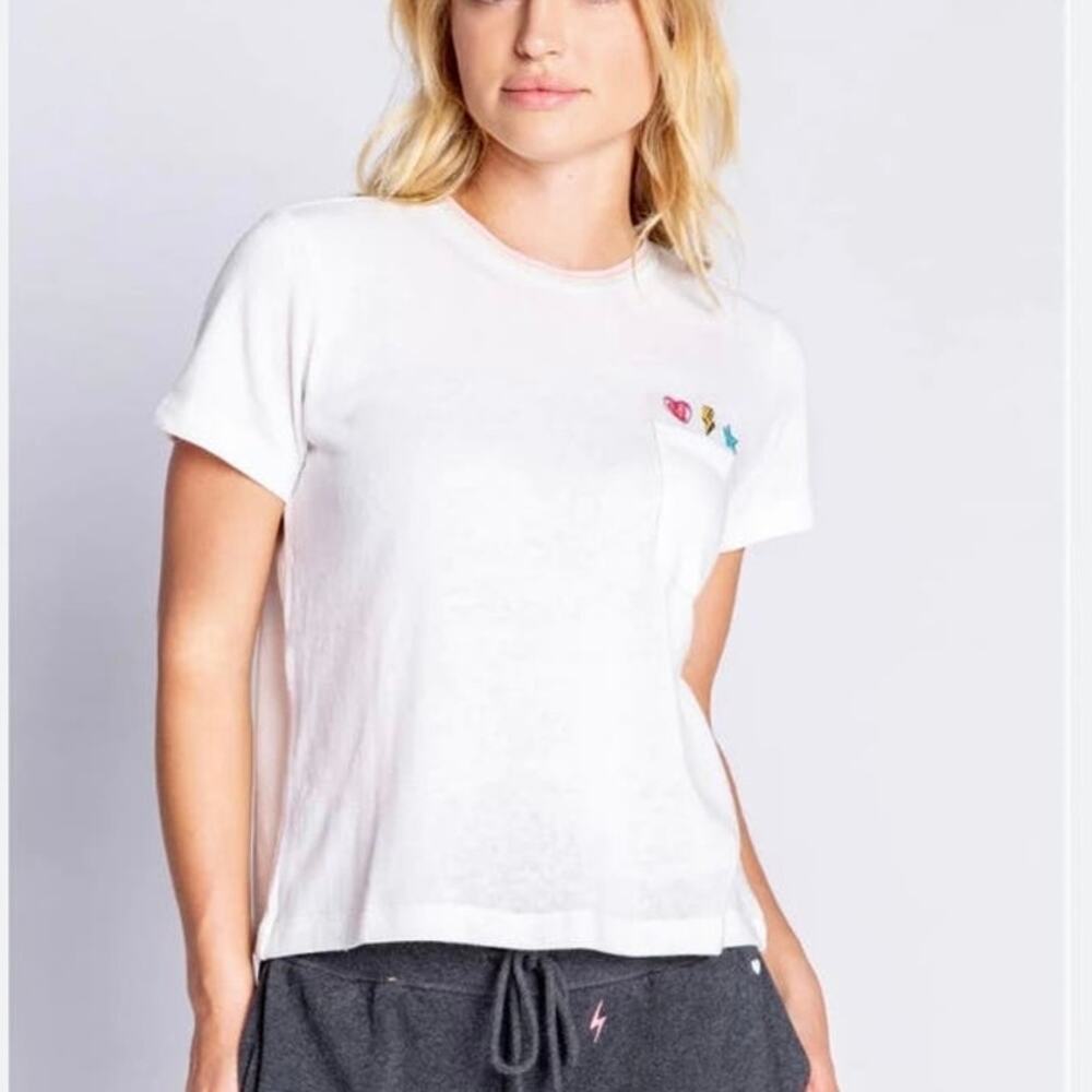 NWT PJ Salvage White Crewneck One Love Tee